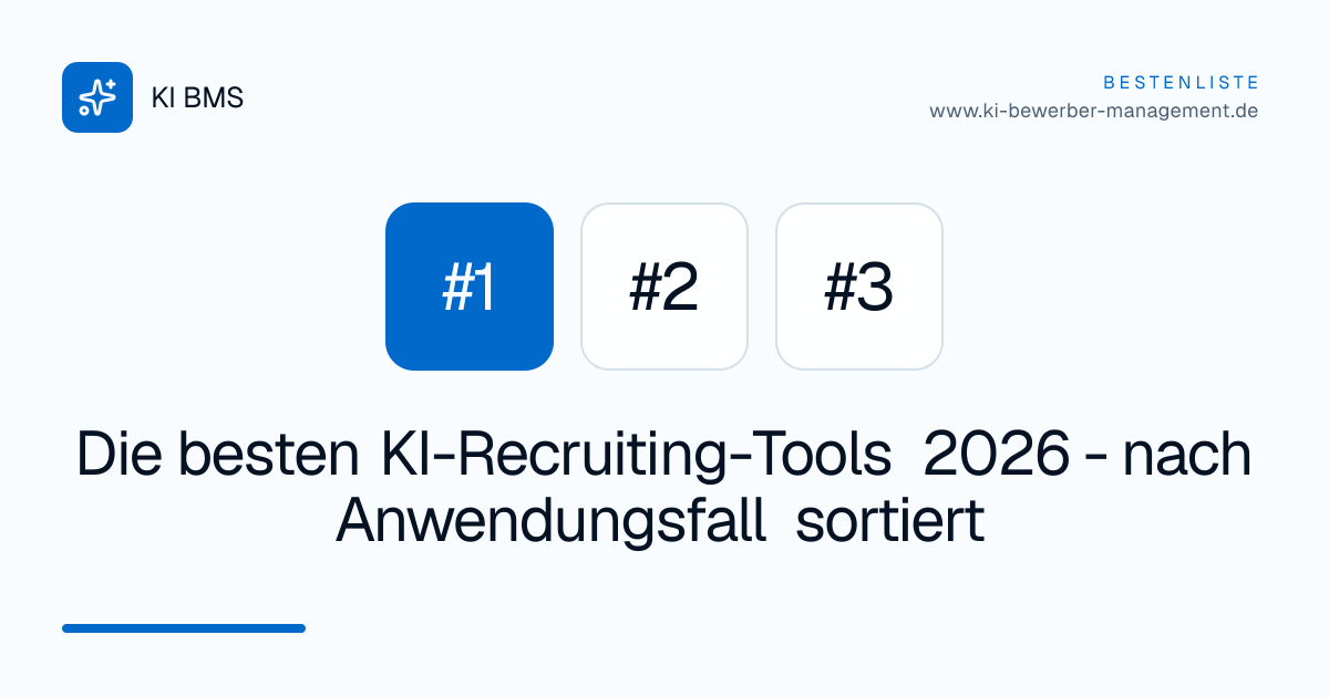 Die besten KI-Recruiting-Tools 2026 - nach Anwendungsfall sortiert