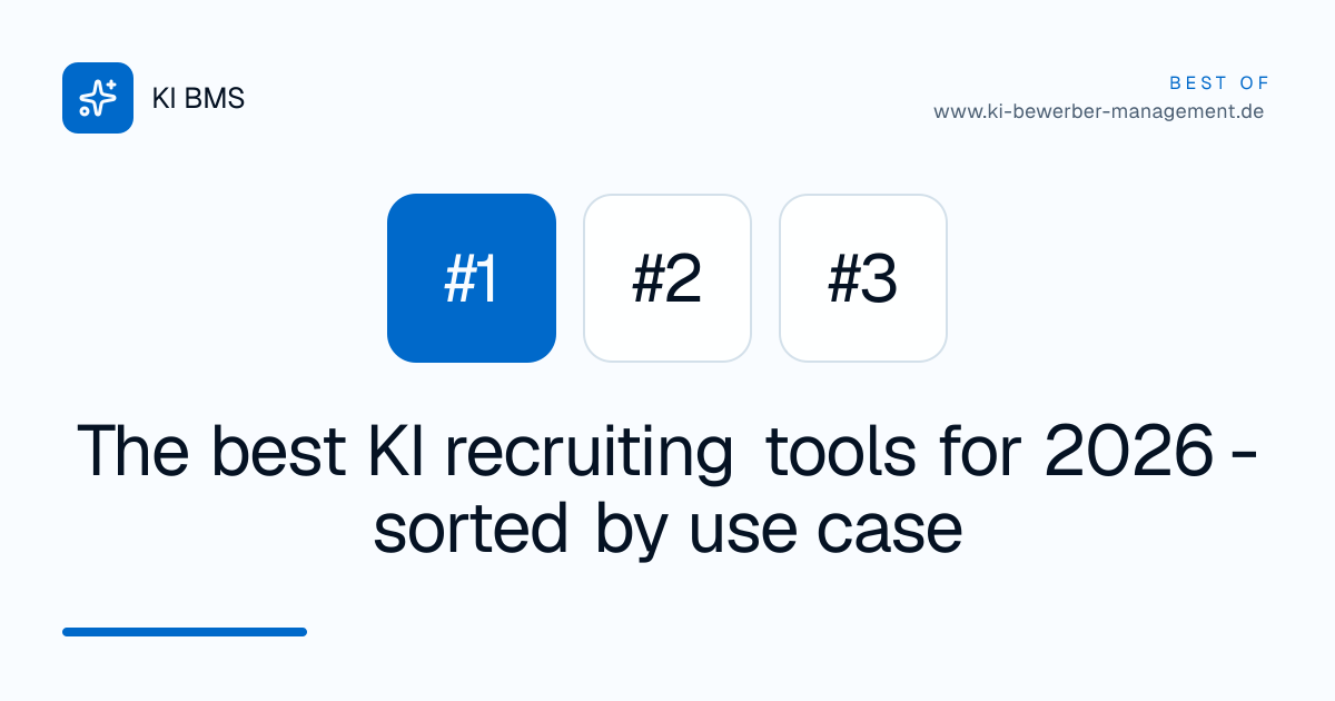 The best KI recruiting tools for 2026 - sorted by use case