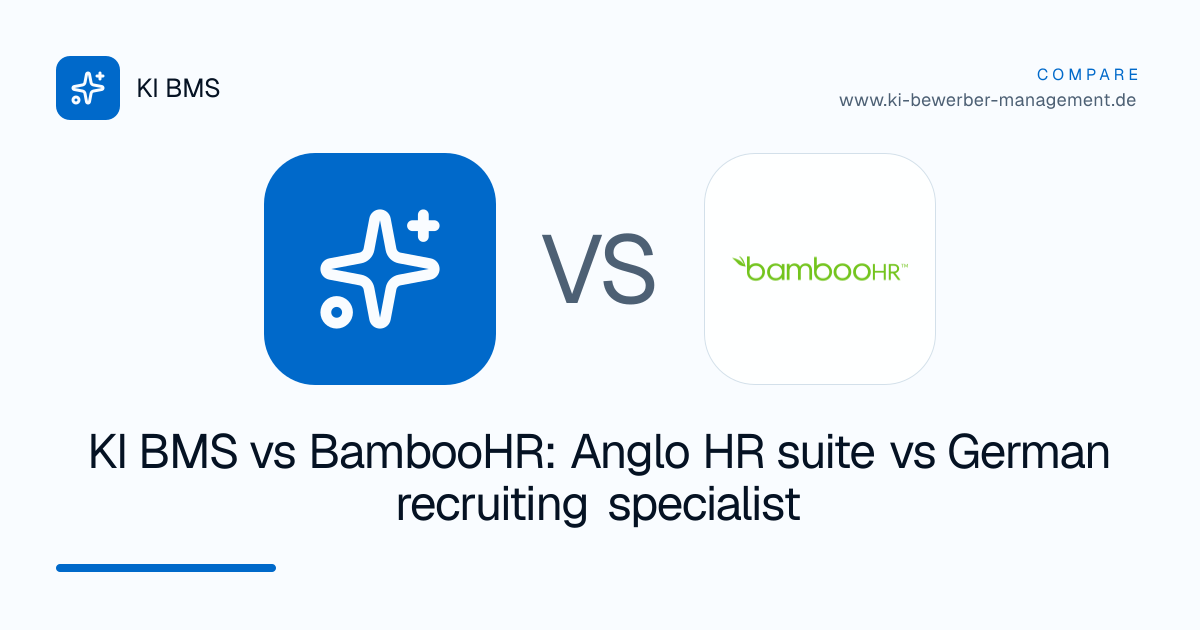 KI BMS vs BambooHR: Anglo HR suite vs German recruiting specialist