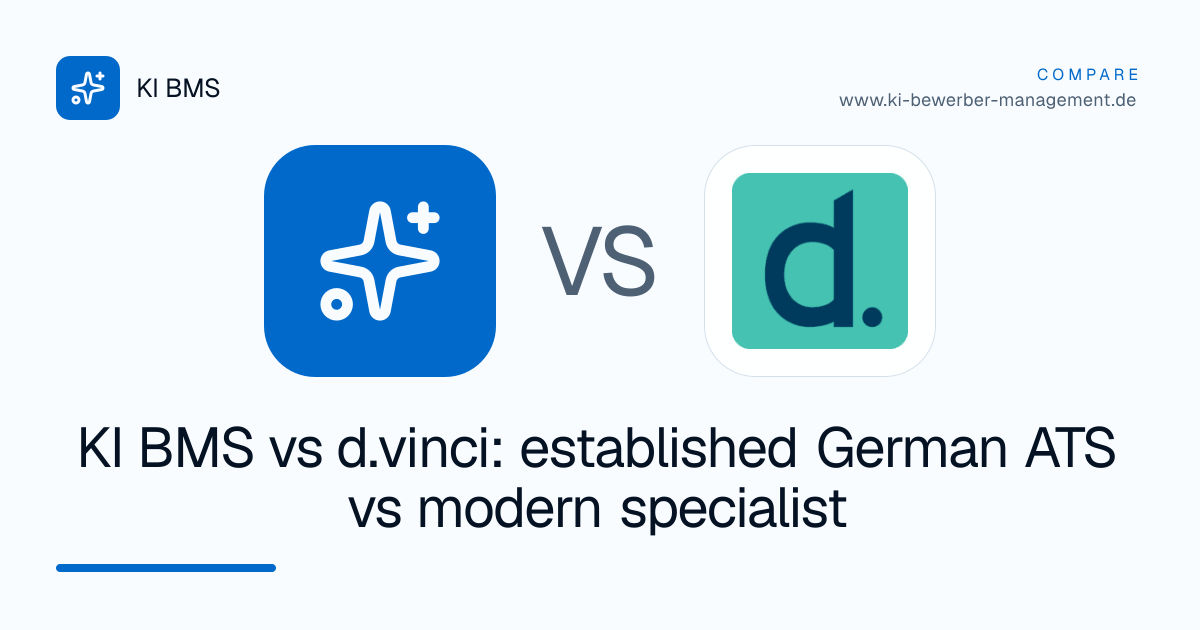 KI BMS vs d.vinci: established German ATS vs modern specialist