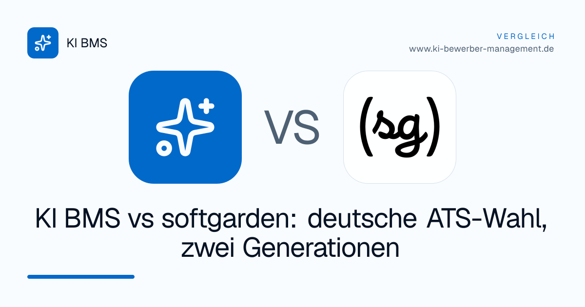 KI BMS vs softgarden: deutsche ATS-Wahl, zwei Generationen