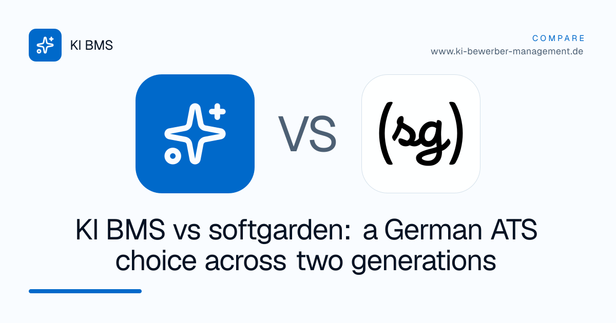 KI BMS vs softgarden: a German ATS choice across two generations