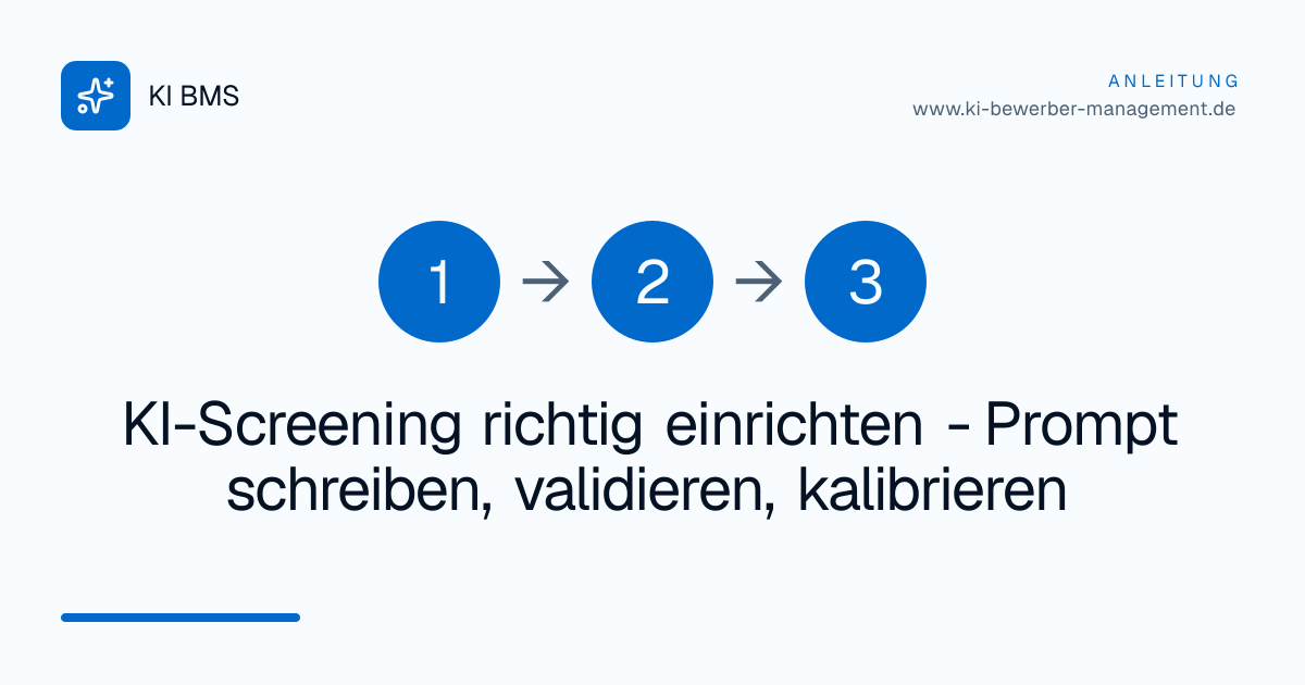KI-Screening richtig einrichten - Prompt schreiben, validieren, kalibrieren