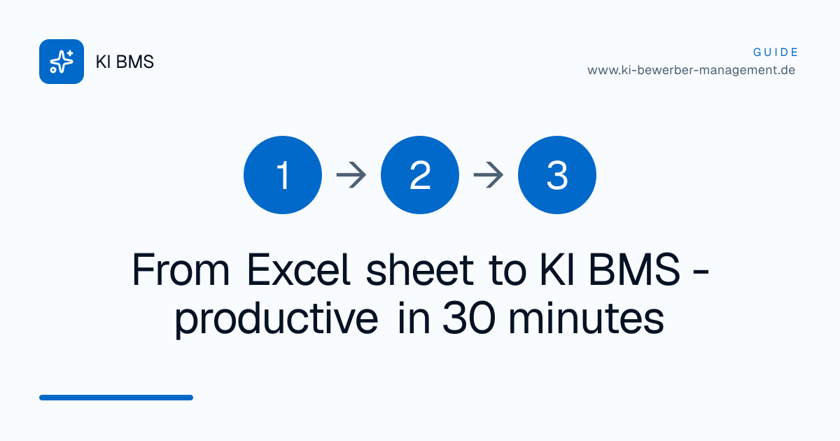From Excel sheet to KI BMS - productive in 30 minutes