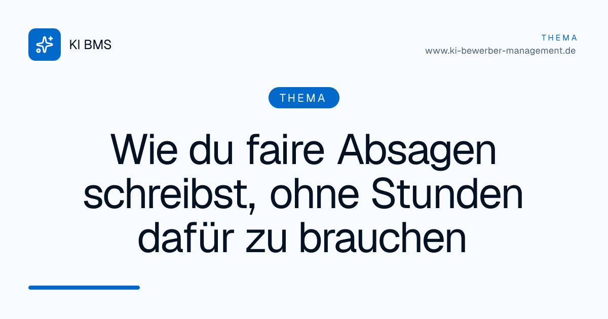 Wie du faire Absagen schreibst, ohne Stunden dafür zu brauchen